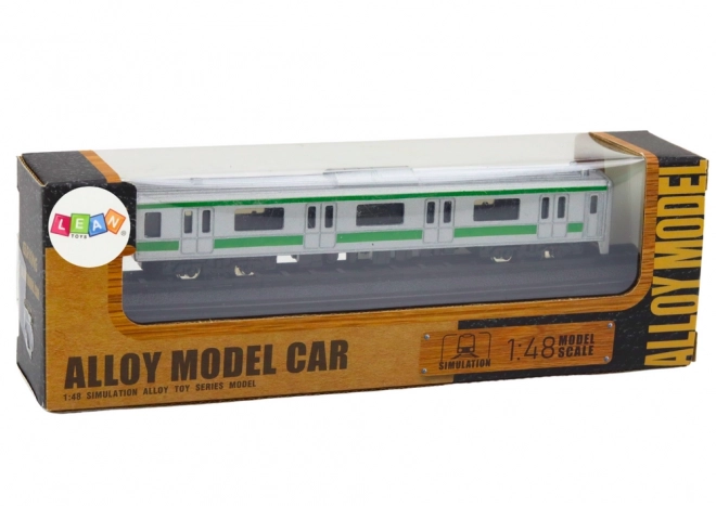 Model colectabil tren metalic argintiu 1:48