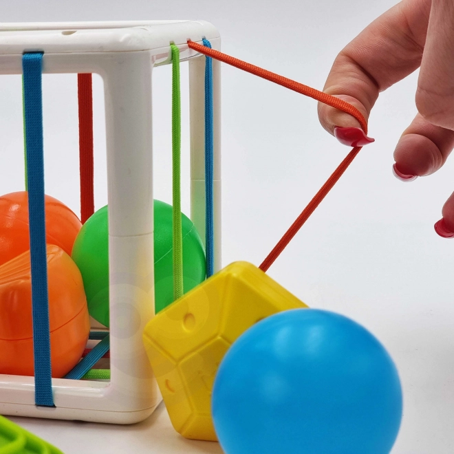 Jucărie Cub Sensory WOOPIE cu Forme Colorate