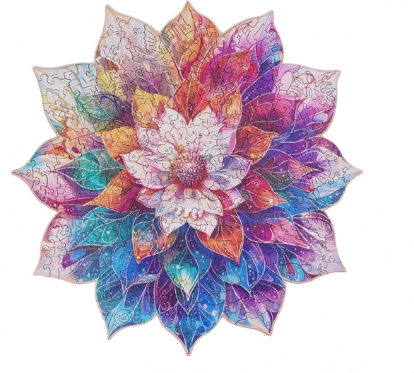 Puzzle de lemn Mandala Florală