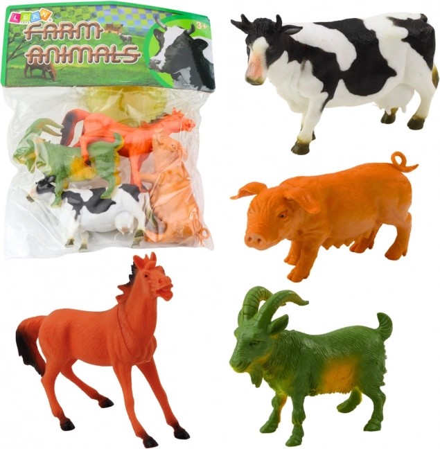 Set de figurine de animale domestice cal, capră, vacă, porc 4 buc