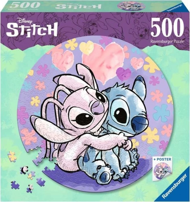 Puzzle rotund STITCH 500 piese