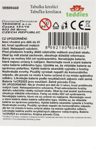 Tablă de desen pentru copii 11,5x18 cm, culori diferite