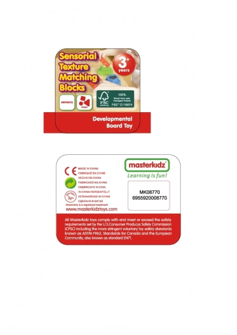 Sorter de forme și texturi Montessori de la Masterkidz