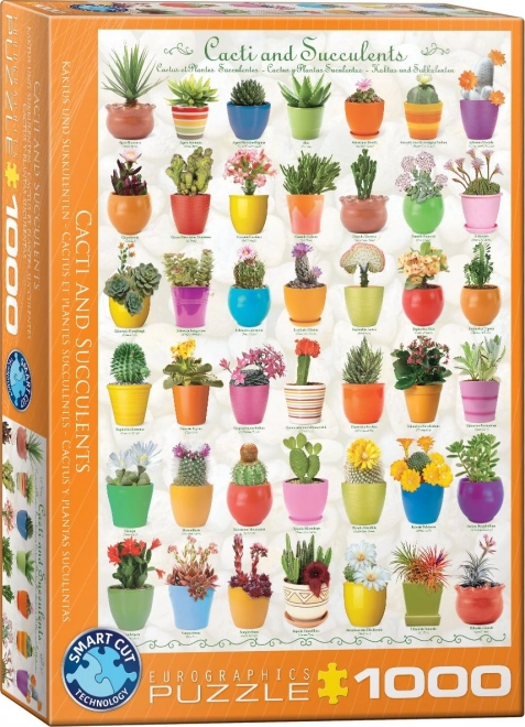 Puzzle cactuși și suculente 1000 piese