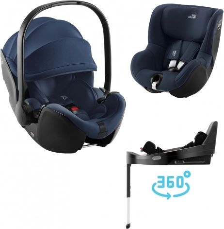 Set scaun auto Britax Römer: Baby-Safe Pro + Vario Base 5Z + Dualfix 5Z, Night Blue