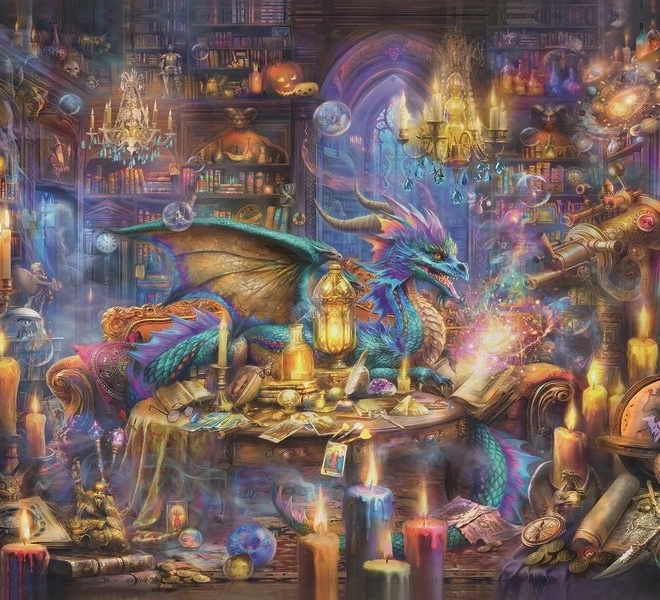 Puzzle Biblioteca Magică 3000 de piese de la Ravensburger