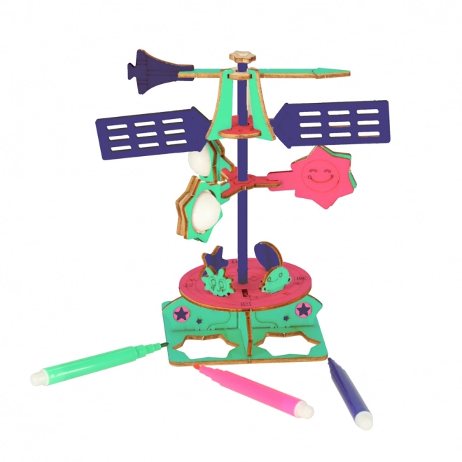 Set educațional model 3D vârf de vânt din lemn