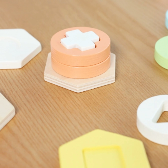 Turn Montessori pentru sortarea formelor și culorilor CLASSIC WORLD