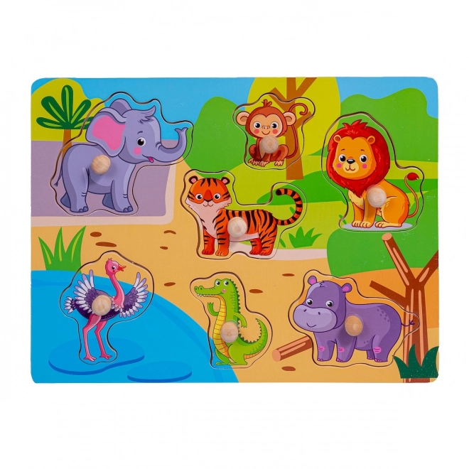 Puzzle din lemn zoo