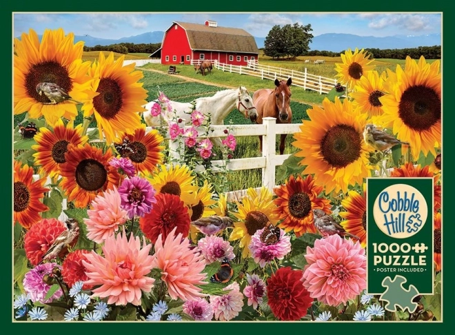 Puzzle Ferma Floarea-soarelui 1000 piese