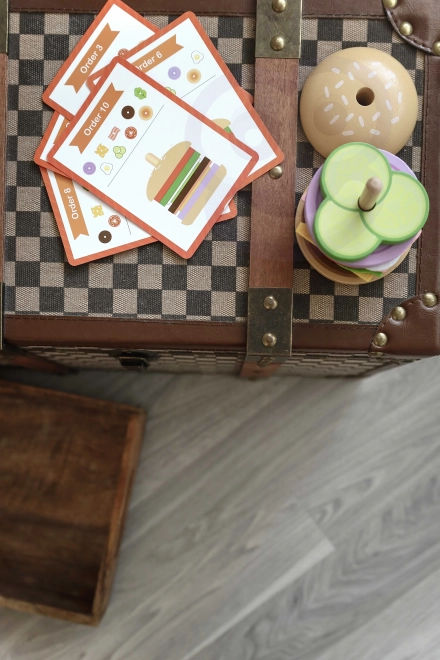Burger din lemn pentru copii 15 piese WOOPIE GREEN