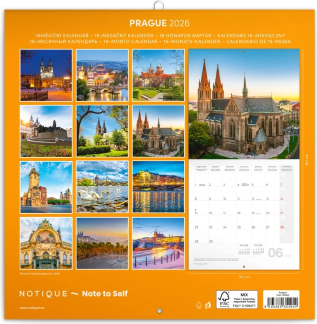 Calendar de notițe Praga 2026