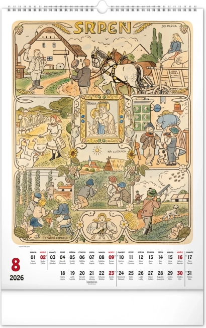 Calendar de perete Josef Lada 2026