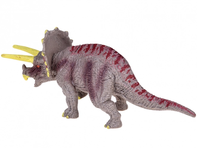 Figurină dinozaur Triceratops din gumă pentru copii