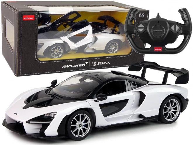 Auto R/C McLaren Senna Rastar 1:14 alb cu telecomandă