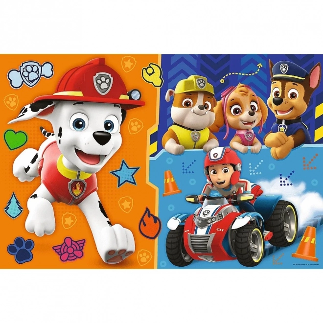 Puzzle dublu Paw Patrol Super Giant