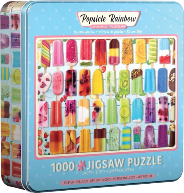 Puzzle Nanuková duha în cutie de metal 1000 piese