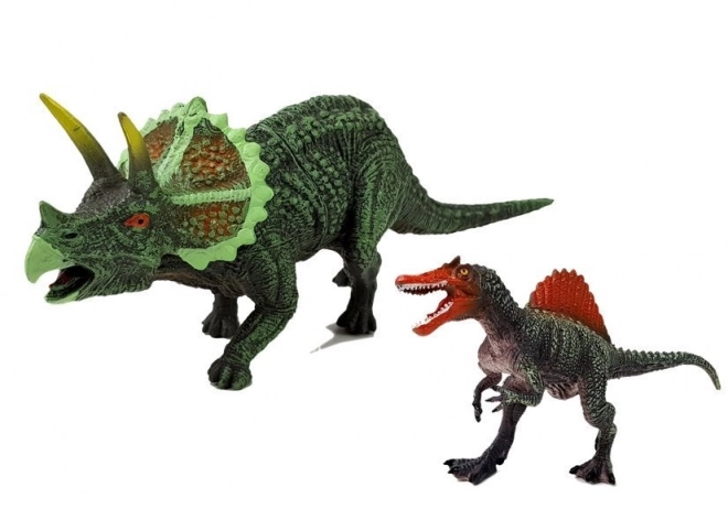 Set figurine dinozauri Spinosaurus și Triceratops