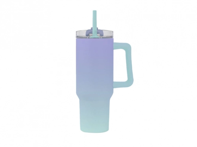 Cana termică mare cu paie 1200 ml