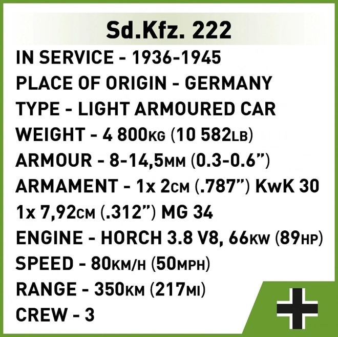 Set construcție Sd.Kfz. 222
