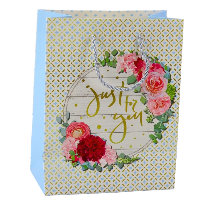 Pungă de cadou cu model floral Best Wishes