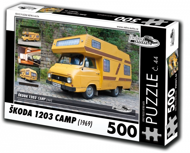 Puzzle Retro-Auta Škoda 1203 Camp 1969, 500 piese