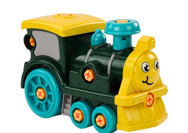 Locomotivă de Asamblat Verde Cartoon DIY