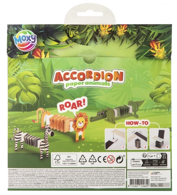 Animale din hârtie pliabilă acordeon Moxy