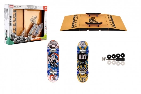 Set Skateboard Deget pentru Copii cu Rampe și Accesorii