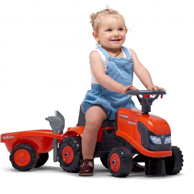 Tractor Cu Pedale Kubota Pentru Copii Cu Remorcă