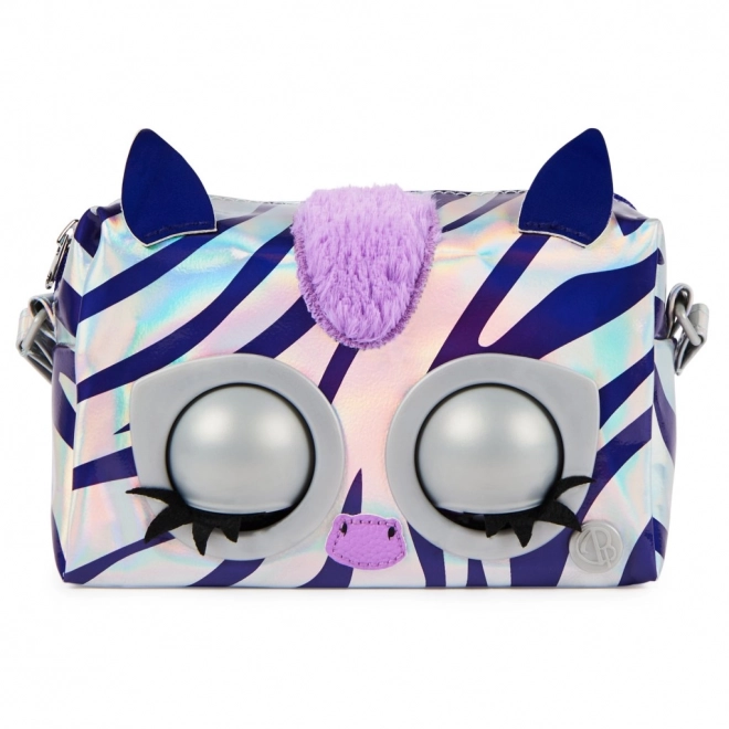 Geantă interactivă metalică zebră pentru copii Purse Pets