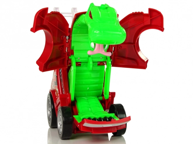 Auto Pompieri Transformare Dragon 2-în-1 Mașină de Pompieri