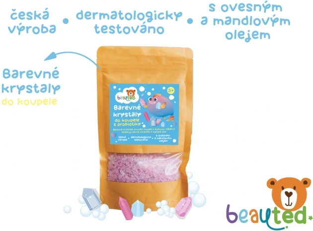 Cristale colorate pentru baie cu probiotice în plic resigilabil