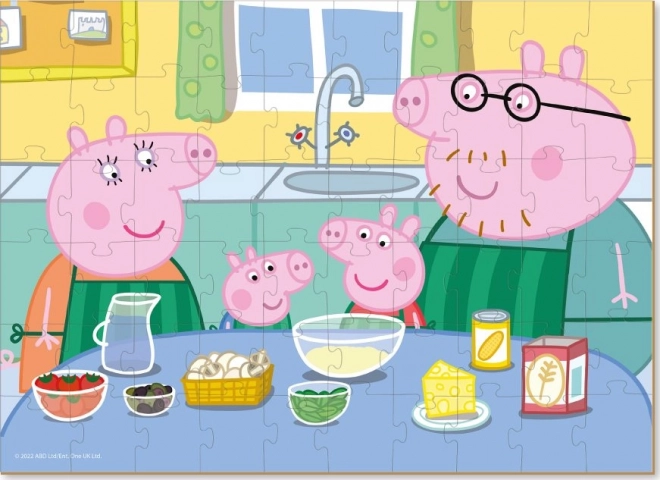 Puzzle Peppa Pig Gătitul Împreună 60 piese