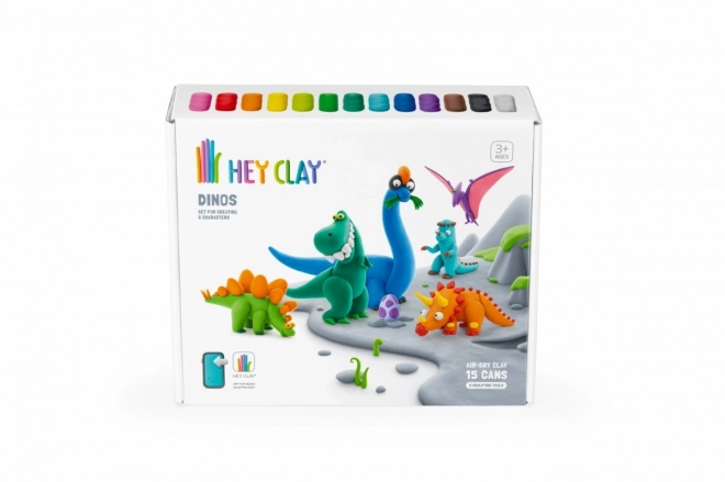 Masa plastycză Hey Clay set dinozauri