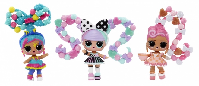 Păpușa L.O.L. Surprise Hair Beads Tots - set de 12 bucăți
