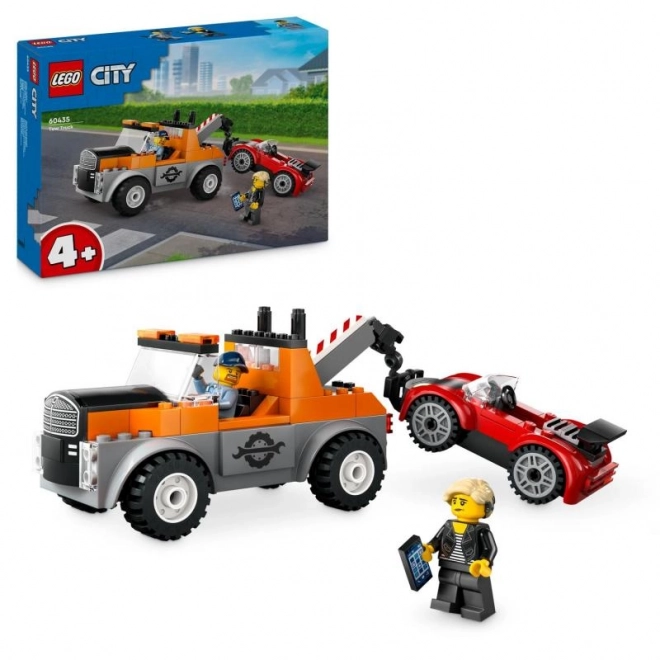 Camion de remorcare și reparație mașină sport LEGO City