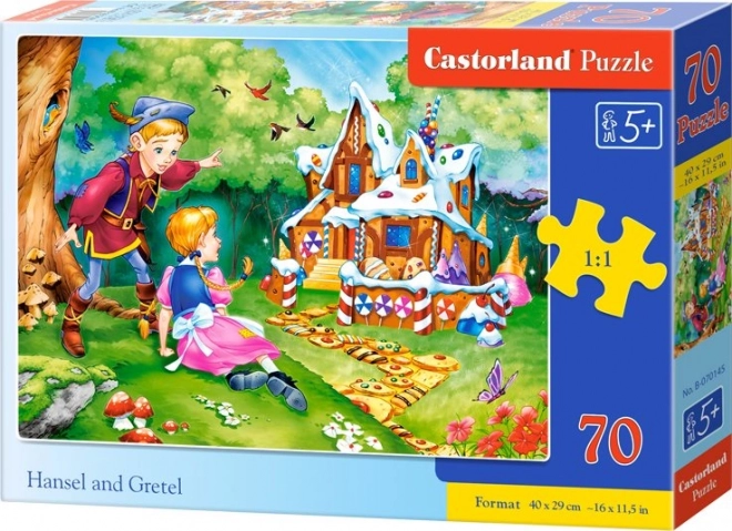 Puzzle colorat Hansel și Gretel