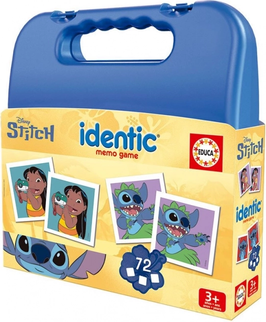 EDUCA Pexeso Valiză Stitch 72 de cărți