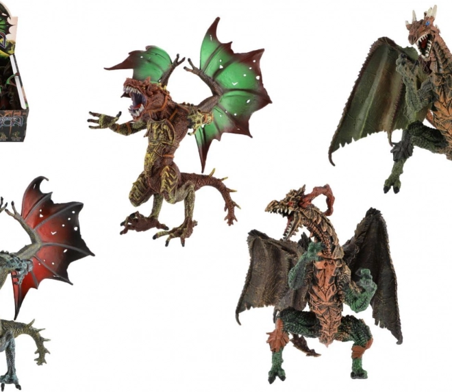 Figurină de dragon din plastic 12x16 cm mix de tipuri
