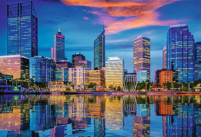 Puzzler TREFL Cityscape: Reflecția orașului Perth, Australia