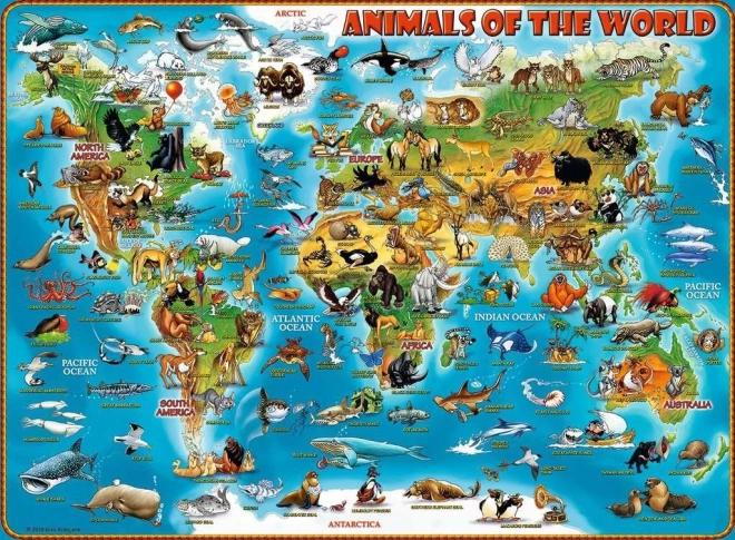 Puzzle animale din lume XXL 300 piese