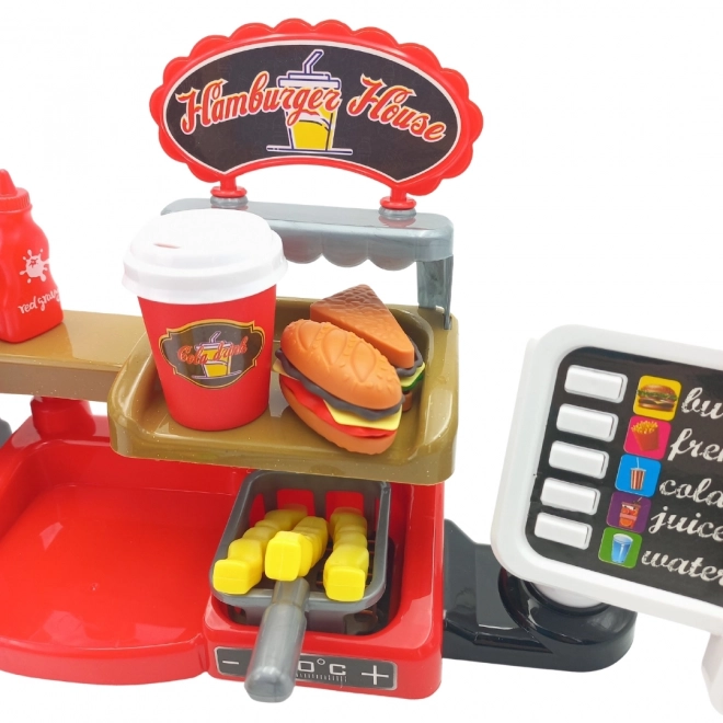 Set Fast Food XXL cu Casă de Marcat și Distribuitor Băuturi
