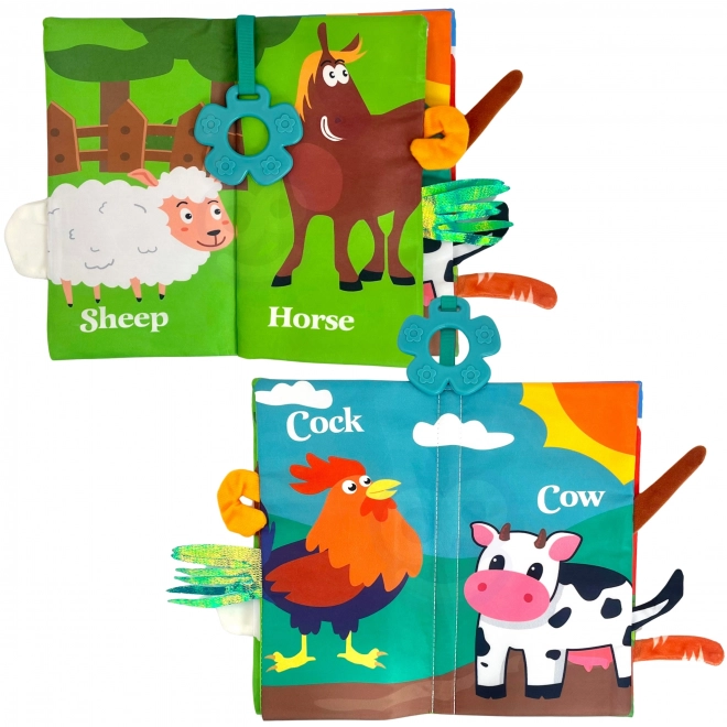Carte senzorială pentru bebeluși cu cozi de animale