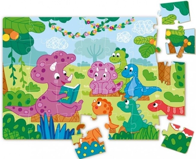 puzzle dino și prietenii săi 35 de piese