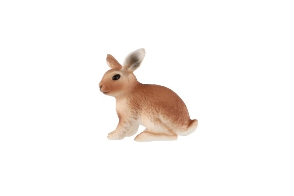 Figurina iepure de câmp din plastic 6cm
