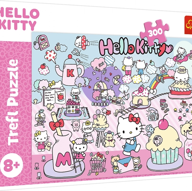 Puzzle Descoperă lumea Hello Kitty 300 de piese