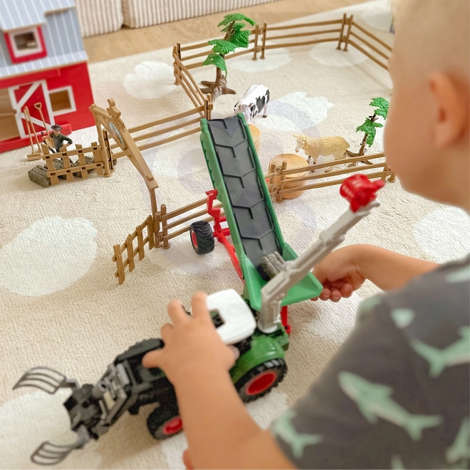 Set de utilaje agricole cu tractor Woopie