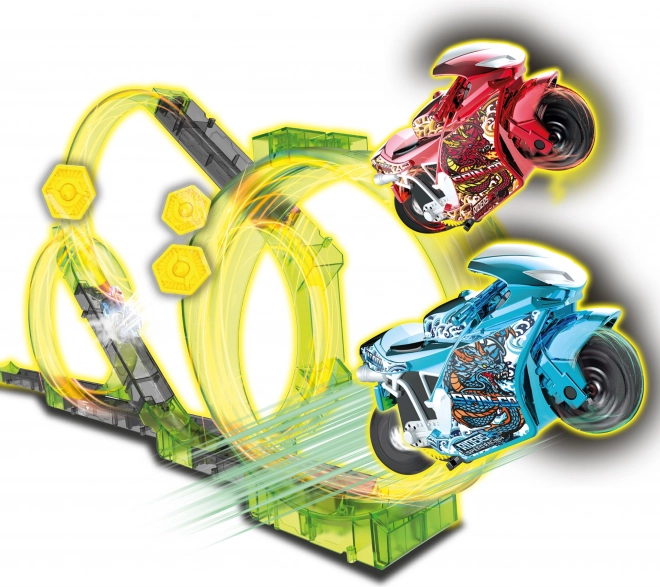 Spin and Build Deluxe pistă cu două motociclete