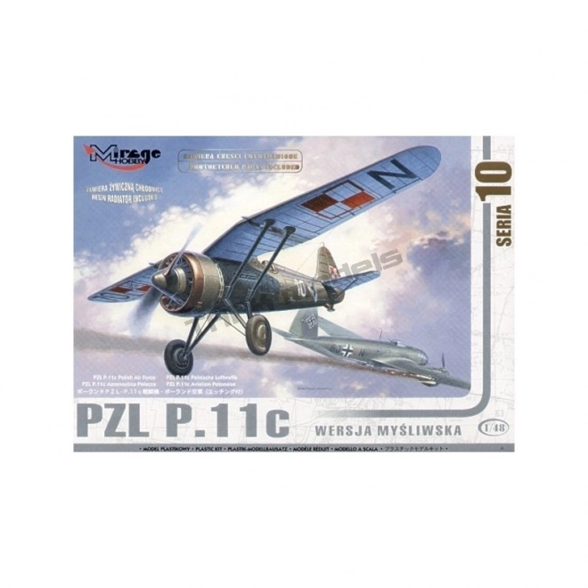 Model plastic PZL P.11c avion de luptă polonez